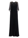 GIVENCHY BLACK EMBELLISHED EVENING GOWN,BW20WVG0L7