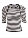 LHD BLACK AND WHITE EUGENIE TOP,LHD-06-C00033
