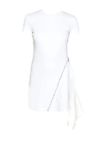 Area White Crystal Mini Dress