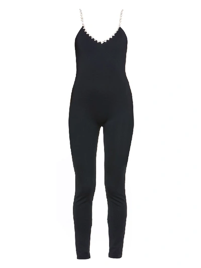 Area Crystal-embellished Stretch-crepe Jumpsuit In Black