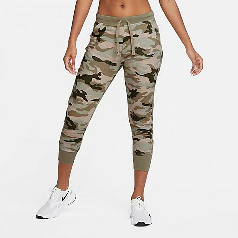 Nike Women's Dri-fit Get Fit Camo Jogger Crop Training Pants In Green ...
