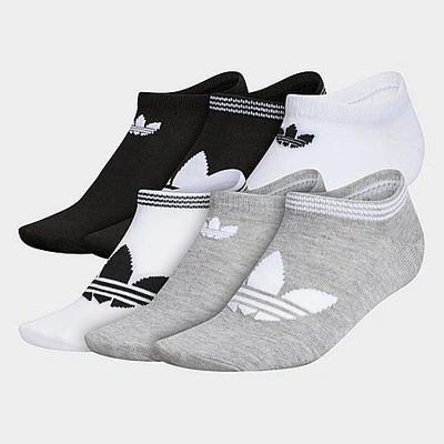 Adidas Originals Adidas Women's Originals 6-pack No-show Socks In Heather Grey/white/black