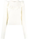 PHILOSOPHY DI LORENZO SERAFINI RUFFLE-TRIMMED SWEATER