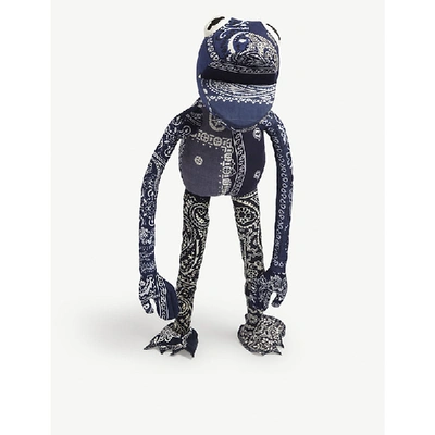 Readymade Frogman Upcycled Bandana Puppet In Navy