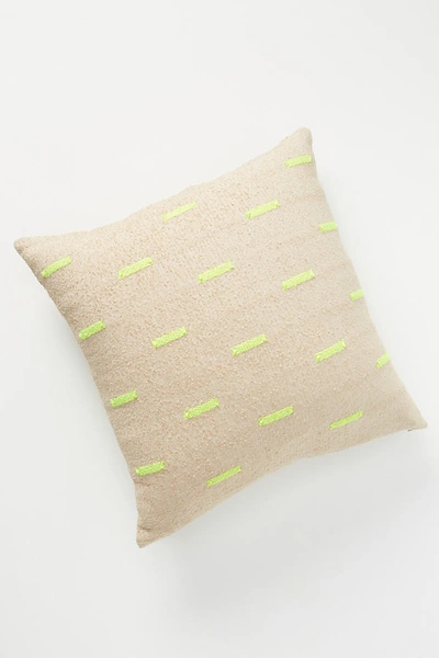 Anthropologie Embroidered Karaleigh Pillow In Yellow