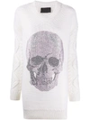 PHILIPP PLEIN SKULL MINI KNITTED DRESS