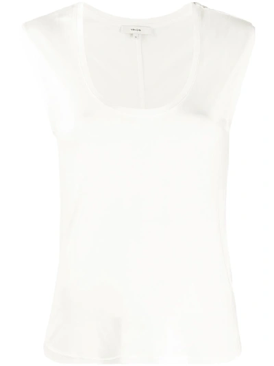 Vince Loose Fit Tank Top In White