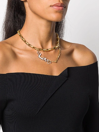 Wouters & Hendrix Rebel Love Layered Necklace In Gold