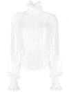 PHILOSOPHY DI LORENZO SERAFINI SHEER BLOUSE TOP