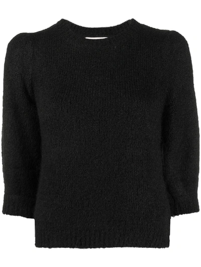 Bytimo Rib-trimmed Knitted Top In Black