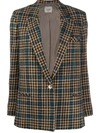 ALYSI CHECK WOOL PATTERN JACKET