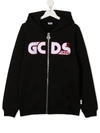 GCDS TEEN LOGO ZIP SWEATSHIRT