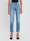 PAIGE CINDY HIGH RISE STRAIGHT LEG JEANS