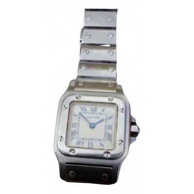 Pre-owned Cartier Santos Galbã©e Silver Steel Watch