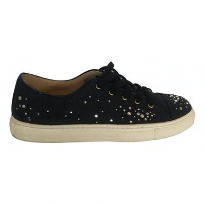 Pre-owned Charlotte Olympia Cloth Trainers In Black