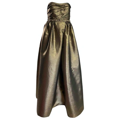 Pre-owned Monique Lhuillier Gold Dress