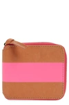 CLARE V HALF ZIP WALLET,SG-WT-HA-100010-RUSS