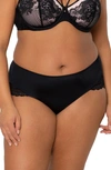 CURVY COUTURE TULIP LACE TRIM BRIEFS,1169