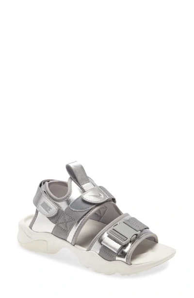 Nike Canyon Sandal In Metallic Silver/ Particle Grey