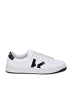 KENZO trainers KOURT LACE UP IN WHITE LEATHER,11516487