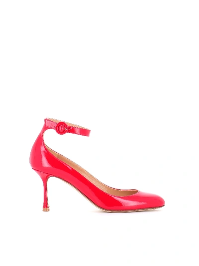 Francesco Russo 75mm Patent Leather Pumps In Red