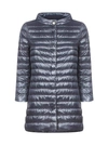 Herno Rossella Water Repellent High/low A-line Down Puffer Jacket In Blu Aperto