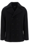 DOLCE & GABBANA PEACOAT WITH WOOL COLLAR,G020RT HUMDQ N0000