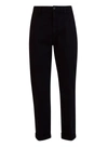 Department Five Department 5 Navy Cotton Chino Trousers In Nero