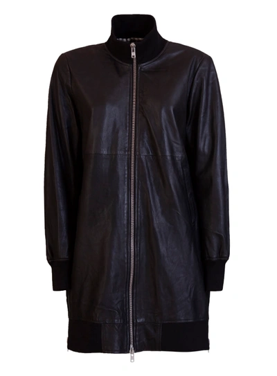 Bully Leather Jacket In Nero