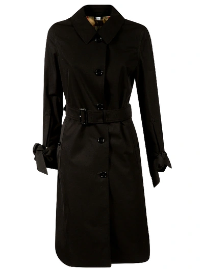 Burberry Reversible Single-buttoned Belted Coat In Black