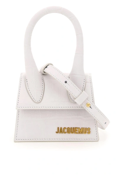 Jacquemus Le Chiquito Micro Bag In White,grey