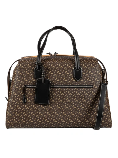 Burberry Logo Motif Holdall In Brown