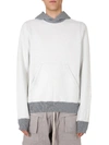Rick Owens Drkshdw Inside-out Effect Front Pocket Hoodie In Grey
