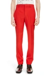 Givenchy Men's Skinny-fit Tape Pocket Trousers In Vermillion