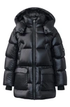Mackage Kennie Down Hooded Puffer Coat In Black