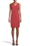 Anne Klein Ridge Crest Sleeveless Sheath Dress In Cinnamon/ Anne Black