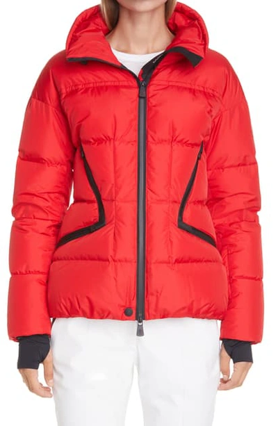 Moncler Dixence Water Repellent Down Puffer Ski Jacket In 453 Dark Red