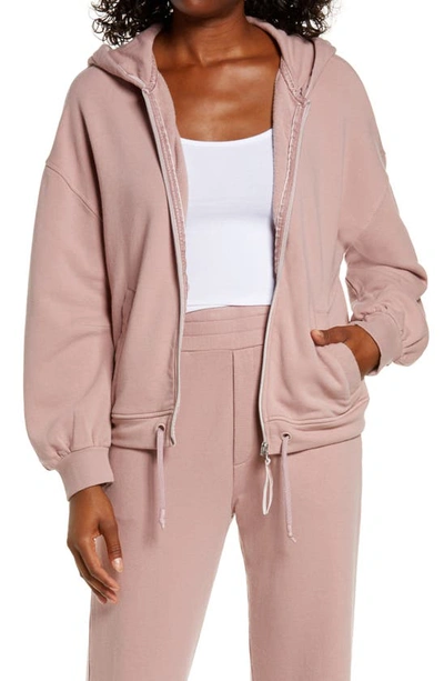 Ugg ® Abbi Half Moon Zip Hoodie In Dusty Rose