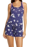 Honeydew Intimates All American Shortie Pajamas In Indigo Floral