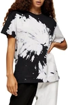 TOPSHOP MONOCHROME TIE DYE T-SHIRT,04I44TMON