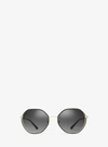 Michael Kors Mk1072 57 Porto Metal Irregular-frame Sunglasses In Black