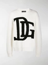 DOLCE & GABBANA DG-LOGO KNITTED JUMPER,15713038