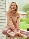 White + Warren Essential Cashmere Turtleneck Sweater In Caramel In Caramel