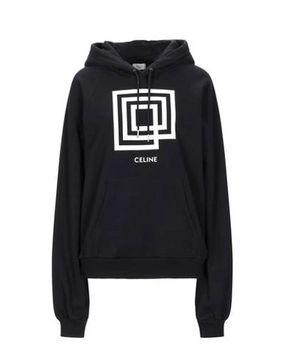 Celine Hooded Sweatshirt In Black