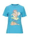 ALBERTA FERRETTI ALBERTA FERRETTI WOMAN T-SHIRT AZURE SIZE L COTTON,12496377RE 6