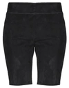 Jil Sander Woman Shorts & Bermuda Shorts Black Size 2 Lambskin In Black