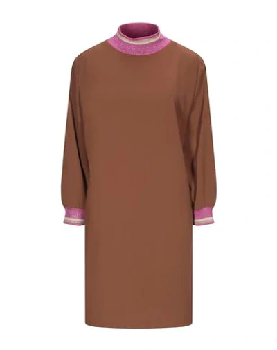 Hanita Short Dress In Brown