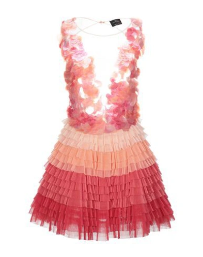 Elisabetta Franchi Short Dress In Salmon Pink