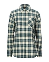 BURBERRY BURBERRY WOMAN SHIRT GREEN SIZE 6 COTTON