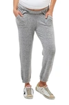 Nom Maternity 'jenna' Maternity Pants In Gray Hacci
